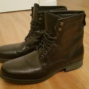 Zara Man Genuine Leather lace-up boots